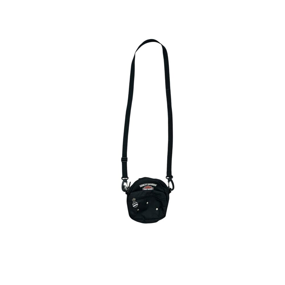 Harley Davidson Black Nylon Belt Bag Satchel
